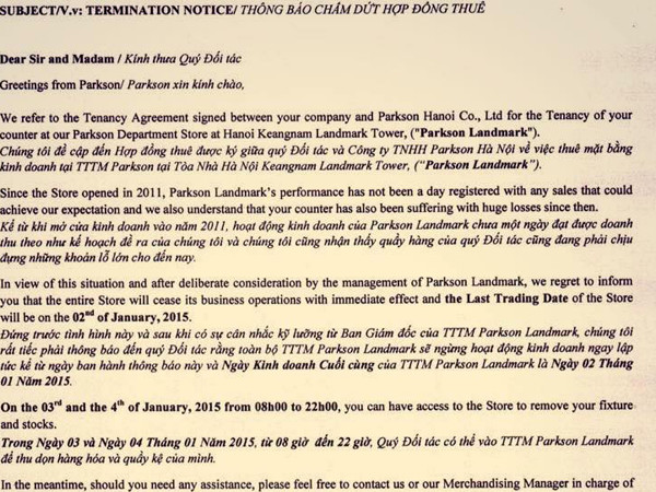 "Parkson Keangnam đóng cửa vì tranh chấp dân sự ba bên" ảnh 2