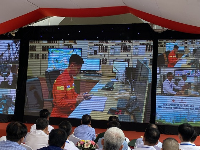 Hà Nội lần đầu diễn tập ứng phó với sự cố mất điện trên diện rộng ảnh 1