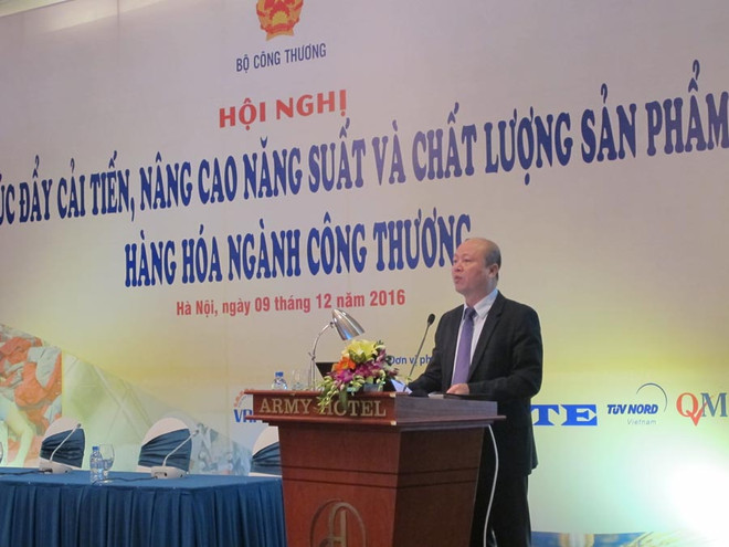 Hội nghị thúc đẩy cải tiến, nâng cao năng suất và chất lượng hàng hóa ngành công thương. (Ảnh: Đức Duy/Vietnam+) Năng suất lao động: Công nghệ chưa đủ, phải có mô hình quản trị tốt ảnh 1