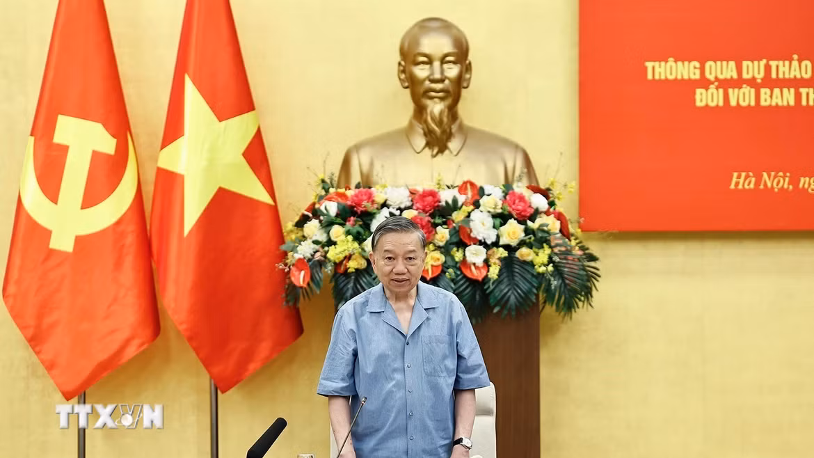 Tổng Bí thư, Chủ tịch nước Tô Lâm phát biểu. (Ảnh: Doãn Tấn/TTXVN)