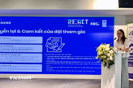 Chương trình RE:ACT của UNDP, NIC và Samsung hỗ trợ thanh niên đổi mới sáng tạo, mang đến cơ hội tài chính, cố vấn và học tập thực tế tại Hàn Quốc. (Ảnh: Vietnam+)
