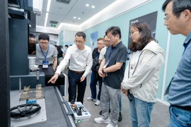 Trong khuôn khổ Đề án 844 - Hỗ trợ hệ sinh thái khởi nghiệp đổi mới sáng tạo quốc gia đến năm 2025, hội nghị kết nối Đổi mới sáng tạo trong Chất lượng sản xuất và Nhà máy thông minh đã được tổ chức, ngày 6/6. (Ảnh: Vietnam+)