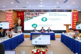 Diễn đàn “Thể chế hóa đổi mới sáng tạo – Bảo vệ tài sản vô hình theo tinh thần Nghị quyết 68-NQ/TW”, ngày 11/9. (Ảnh: Vietnam+)