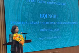 Chủ tịch Vũ Thị Chân Phương đã đề ra các nhiệm vụ trọng tâm trong thời gian tới sẽ bám sát và hoàn thiện thể chế. (Ảnh: SSC/Vietnam+)