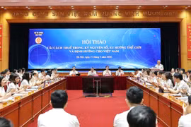 Tổng cục Thuế tổ chức hội thảo về chuyển đổi số trong quản lý thuế, hướng tới hệ thống thuế minh bạch, hiện đại và phù hợp tiêu chuẩn quốc tế. (Ảnh: Cục Thuế/Vietnam+)