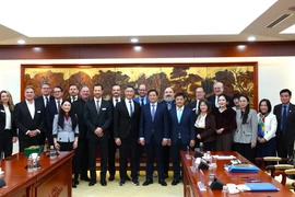 Thứ trưởng Bộ Tài chính Nguyễn Đức Tâm đã tiếp và làm việc với Đoàn doanh nghiệp Thụy Sĩ-Việt Nam, ngày 3/2. (Ảnh: BTC/Vietnam+)