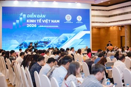 Diễn đàn Kinh tế Việt Nam 2026 do Viện Kinh tế Việt Nam và Thế giới tổ chức, ngày 25/3. (Ảnh: Vietnam+) 