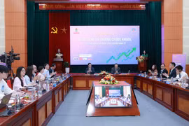 Hội thảo chuyên đề “Nâng hạng thị trường chứng khoán, mở rộng kênh huy động vốn cho nền kinh tế,” ngày 30/7. (Ảnh: Vietnam+)