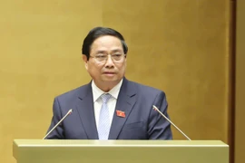 Thủ tướng Chính phủ nhấn mạnh những thành tựu kinh tế đáng khích lệ trong những tháng đầu năm 2025 là kết quả của sự ứng phó kịp thời với các thách thức bên ngoài và những nỗ lực cải cách, đổi mới mạnh mẽ từ bên trong. (Ảnh: QH/Vietnam+)