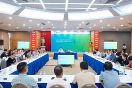 Hội thảo “Chính sách tài chính cho ngành công nghiệp khoáng sản” do Liên đoàn Thương mại và Công nghiệp Việt Nam (VCCI) cùng Hội Khoa học và Công nghệ Mỏ Việt Nam phối hợp tổ chức vào ngày 15/10. (Ảnh: Vietnam+)