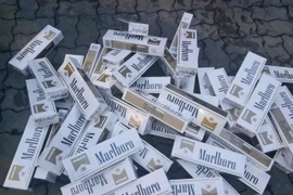 Lực lượng chức năng phát hiện hơn 84.000 bao thuốc lá điếu nhãn hiệu Marlboro không rõ nguồn gốc, trị giá ước tính hơn 2,5 tỷ đồng. (Ảnh: HQ/Vietnam+)