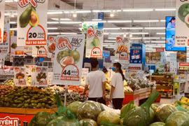 Riêng trong tháng Ba, CPI ghi nhận mức giảm nhẹ 0,03% so với tháng Hai, chủ yếu nhờ sự hạ nhiệt của giá xăng dầu và giá gạo. (Ảnh: Vietnam+)