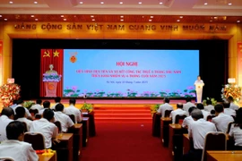 Hội nghị sơ công tác thuế 6 tháng đầu năm, triển khai nhiệm vụ 6 tháng cuối năm, ngày 10/7. (Ảnh: Vietnam+)