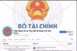 Bộ Tài chính cũng cảnh báo các nội dung các bài đăng và bình luận trên trang có nhiều dấu hiệu đáng ngờ. (Ảnh: Bộ Tài chính)