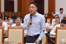 Đại diện Cục Thuế thông tin tại họp báo quý 2 do Bộ Tài chính tổ chức. (Ảnh:Vietnam+)