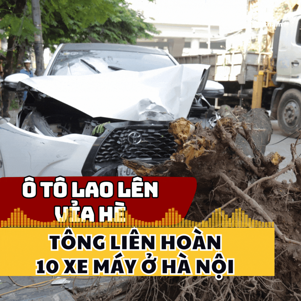Diễn biến vụ nữ tài xế ô tô lao lên vỉa hè, tông liên hoàn 10 xe máy ở Hà Nội