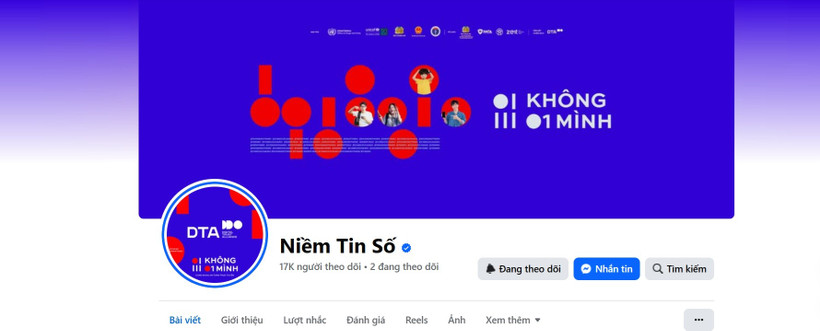 Chiến dịch "Không Một Mình" được triển khai rộng rãi trên các nền tảng mạng xã hội. (Ảnh: Vietnam+)