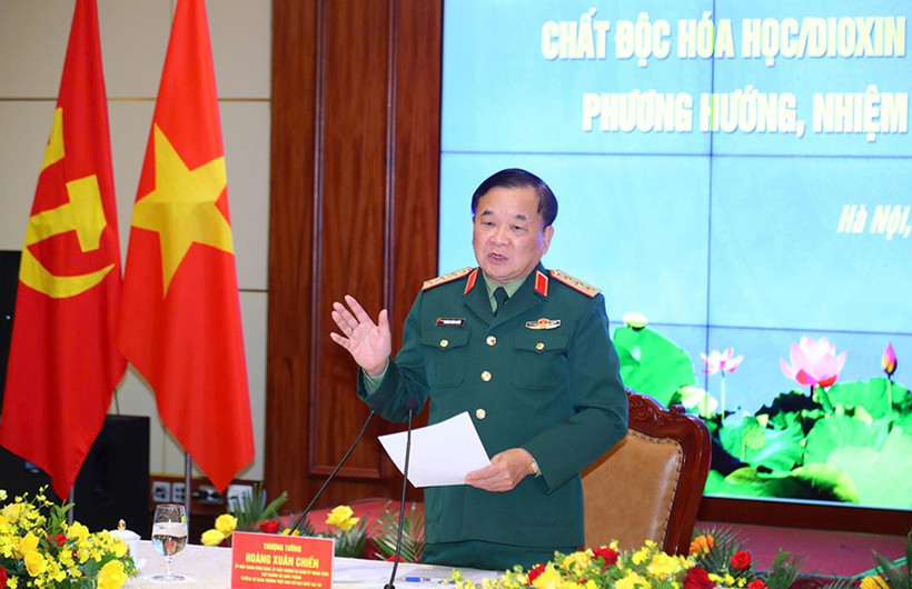 Thượng tướng Hoàng Xuân Chiến phát biểu tại hội nghị. (Ảnh: HP/BQP)