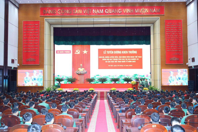 Quang cảnh Lễ tuyên dương. (Ảnh: HP/BQP)