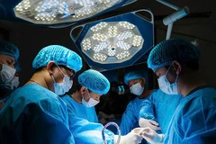 Chương trình khám và phẫu thuật nhân đạo của Câu lạc bộ Sala diễn ra tại Trung tâm Y tế khu vực Chiêm Hóa, Tuyên Quang. (Ảnh: PV/Vietnam+)