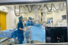 Không khí làm việc trong dịp Tết tại Khoa Hồi sức vẫn luôn hối hả, liên tục. (Ảnh: PV/Vietnam+)