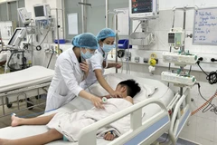 Trẻ mắc sốt xuất huyết nặng được điều trị tại Bệnh viện Bệnh Nhiệt đới Thành phố Hồ Chí Minh. (Ảnh: TTXVN/Vietnam+)