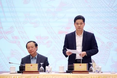 Thứ trưởng Thường trực Bộ Y tế Vũ Mạnh Hà trả lời các câu hỏi của nhà báo. (Ảnh: Văn Điệp/TTXVN)