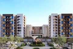 Phối cảnh dự án nhà ở xã hội tại Huế. (TTXVN phát)