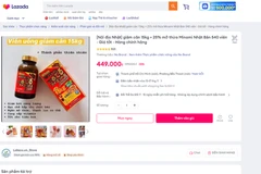 Hình ảnh quảng cáo sản phẩm viên uống giảm cân 15kg trên Lazada. (Nguồn: Cục An toàn Thực phẩm)