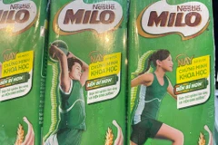 Sản phẩm sữa lúa mạch Nestlé Milo có nội dung quảng cáo: “Nay đã được chứng minh khoa học bền bỉ hơn. Được thử nghiệm lâm sàng bởi Viện Dinh dưỡng”. (Ảnh: PV/Vietnam+)