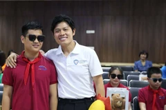 Nhạc sỹ Nguyễn Văn Chung trở thành Đại sứ Âm nhạc đầu tiên của Quỹ Vì trẻ em khuyết tật Việt Nam. (Ảnh: PV/Vietnam+)