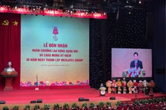 Thứ trưởng Thường trực Bộ Y tế Vũ Mạnh Hà phát biểu tại buổi lễ. (Ảnh: PV/Vietnam+)