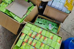 Công an Tây Ninh triệt xóa đường dây buôn bán thực phẩm chức năng giả. (Ảnh: TTXVN phát)