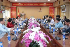 Lãnh đạo Bộ Y tế tiếp và làm việc với đoàn công tác của Liên minh toàn cầu về vaccine (GAVI). (Ảnh: T.M/Vietnam+)