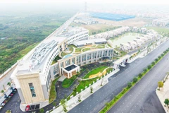 Bệnh viện Vinmec Ocean Park 2 tọa lạc tại khu đô thị Vinhomes Ocean Park 2 - The Empire, trên tổng diện tích hơn 31.000 m2. (Ảnh: PV/Vietnam+)