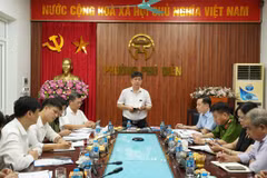Đoàn kiểm tra liên ngành làm việc tại thành phố Hà Nội. (Ảnh: PV/Vietnam+)