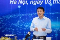 Theo Đại tướng Lương Tam Quang - Bộ trưởng Bộ Công an, Chủ tịch Hiệp hội Dữ liệu Quốc gia, dữ liệu là yếu tố then chốt trong giai đoạn chuyển mình của đất nước. (Ảnh: Minh Sơn/Vietnam+)