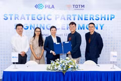 Hình ảnh PILA (Việt Nam) ký kết hợp tác chiến lược cùng TOTM Technologies (Singapore). (Ảnh: PV/Vietnam+)
