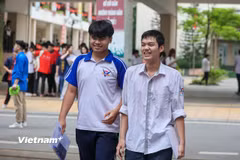 Thí sinh Hà Nội dự thi Tốt nghiệp Trung học phổ thông. (Ảnh: Hoài Nam/Vietnam+)