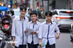 Thí sinh dự thi Tốt nghiệp Trung học phổ thông năm 2025. (Ảnh: Hoài Nam/Vietnam+)