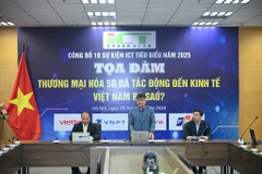 Câu lạc bộ Nhà báo Công nghệ Thông tin Việt Nam (ICT Press Club) tổ chức Công bố 10 sự kiện ICT tiêu biểu năm 2025. (Ảnh: Minh Sơn/Vietnam+)