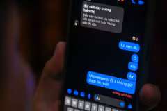 Ứng dụng Messenger không thể truy cập. (Ảnh: Minh Sơn/Vietnam+)