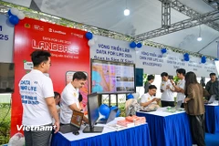 Techfest Việt Nam 2025 khu vực phố đi bộ Hồ Gươm. (Ảnh: Vietnam+) 