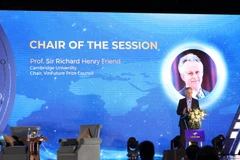 Giáo sư Richard Henry Friend - Chủ tịch Hội đồng Giải thưởng VinFuture. (Ảnh: Minh Sơn/Vietnam+)