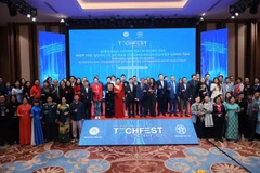 Toàn cảnh Diễn đàn Chính sách quốc gia Hợp tác quốc tế về đầu tư cho khởi nghiệp sáng tạo. (Ảnh: Hoàng Hiếu/TTXVN)