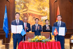 Cục Sở hữu trí tuệ và Tổ chức Sở hữu trí tuệ thế giới (WIPO) đã ký kết Bản ghi nhớ hợp tác trong lĩnh vực sở hữu trí tuệ. (Ảnh: Minh Sơn/Vietnam+)