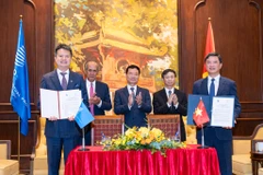 Cục Sở hữu trí tuệ và Tổ chức Sở hữu trí tuệ thế giới (WIPO) đã ký kết Bản ghi nhớ hợp tác trong lĩnh vực sở hữu trí tuệ. (Ảnh: Minh Sơn/Vietnam+)