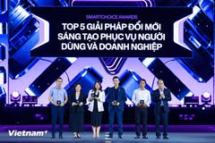 Các đơn vị, doanh nghiệp, giải pháp đoạt giải thưởng Better Choice Awards năm 2025. (Ảnh: Minh Sơn/Vietnam+)