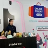 Không gian trải nghiệm thương mại điện tử cùng chương trình Mega Livestream khuyến mãi lớn. (Ảnh: PV/Vietnam+)
