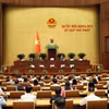 Phó Chủ tịch Quốc hội Nguyễn Khắc Định điều hành phiên họp. (Ảnh: An Đăng/TTXVN)